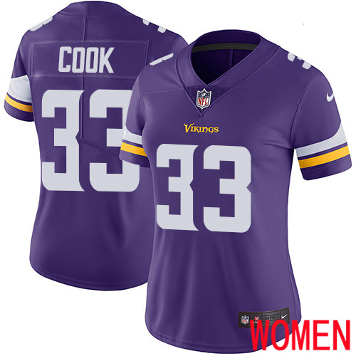Minnesota Vikings #33 Limited Dalvin Cook Purple Nike NFL Home Women Jersey Vapor Untouchable->youth nfl jersey->Youth Jersey